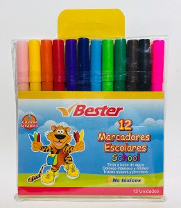 Marcadores Escolares Bester 12 Colores