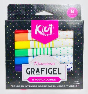 Marcadores Kiut Grafigel  8 Colores