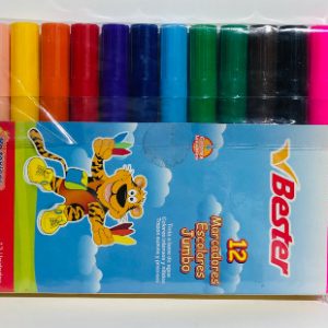 Marcadores Escolares Bester Jumbo x 12